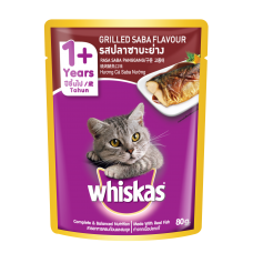 Whiskas Pouch Grilled Saba 80g, 100398701, cat Wet Food, Whiskas, cat Food, catsmart, Food, Wet Food